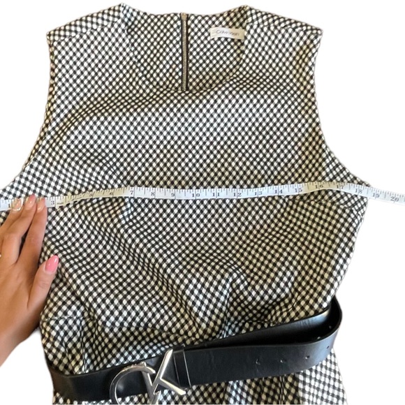 Calvin Klein Dress, Business Casual Black & white, with Belt. - Picture 6 of 8